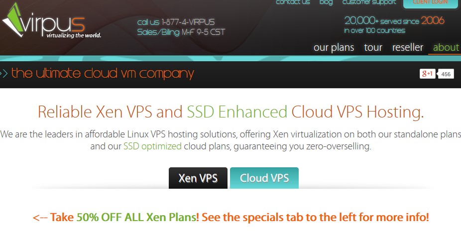 VIRPUS 5折优惠码 512MB Xen VPS年付24美元